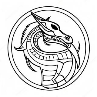 Mortal Kombat Logo Coloring Page | Mortal Kombat 塗色頁