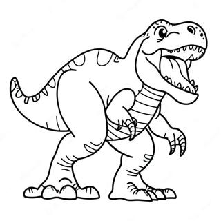Ferocious T-Rex Dinosaur Coloring Page | Dinosaur King 塗色頁