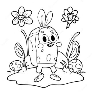 SpongeBob Easter Coloring Page | SpongeBob Easter 塗色頁