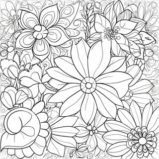 Colorful Flower Parts Coloring Page | Parts of a Plant 塗色頁