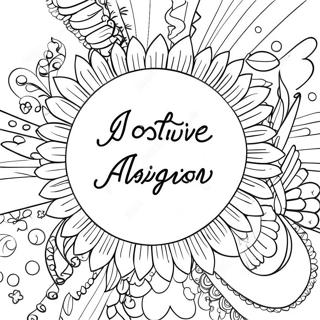 Positive Affirmation Coloring Page | Positive 塗色頁