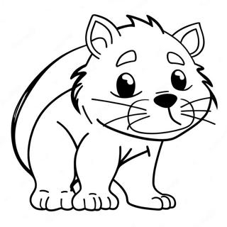 Tasmanian Devil Coloring Page | Tasmanian Devil 塗色頁
