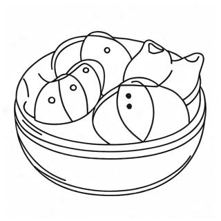 Delicious Dumplings Coloring Page | Chinese Food 塗色頁