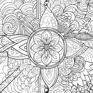 Easy Islamic Art Geometric Patterns Coloring Page | Easy Islamic Art 塗色頁