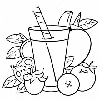 Colorful Fruit Juice Coloring Page | Juice 塗色頁