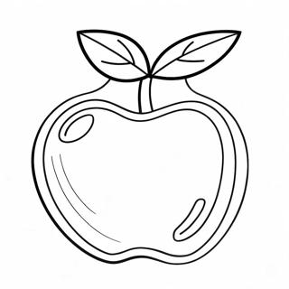 Apple Outline Coloring Page | Apple Template 塗色頁