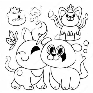 Joyful Animals Coloring Page | Positive 塗色頁