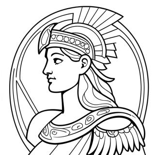 Athena Goddess Coloring Page