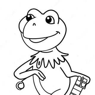 Kermit the Frog Singing Coloring Page | Kermit the Frog 塗色頁