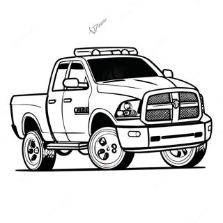 Custom Dodge Ram 1500 Truck Coloring Page | Dodge Ram 1500 Diesel Lifted Truck 塗色頁