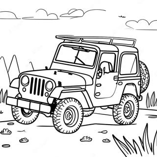 Jeep Adventure Coloring Page | Jeep Adventure 塗色頁
