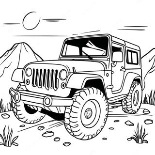 Off-Road Jeep Adventure Coloring Page | Jeep Adventure 塗色頁