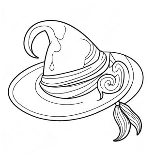 Witch Hat Coloring Page | Witch Hat 塗色頁