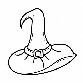 Spooky Witch Hat Coloring Page | Witch Hat 塗色頁
