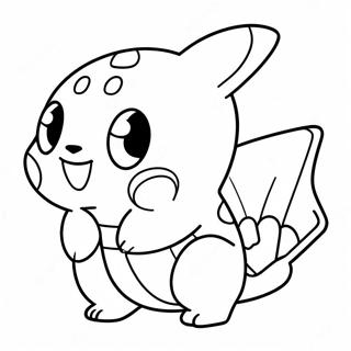 Pokemon Clipart Black and White Coloring Page | Pokemon Clipart Black and White 塗色頁