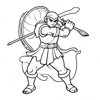 Raphael with Sai Weapons Coloring Page | Raphael 塗色頁