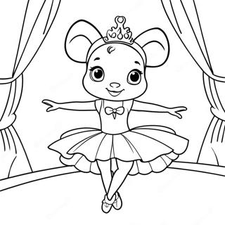 Angelina Ballerina in a Beautiful Tutu Coloring Page | Angelina Ballerina 塗色頁