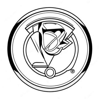 Pittsburgh Penguins Logo Coloring Page | Pittsburgh Penguins 塗色頁