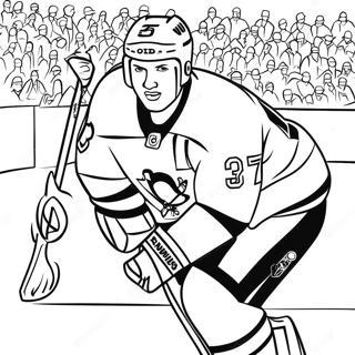 Pittsburgh Penguins Player in Action Coloring Page | Pittsburgh Penguins 塗色頁