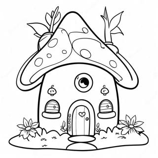 Whimsical Fairy House Coloring Page | Fairy Garden 塗色頁