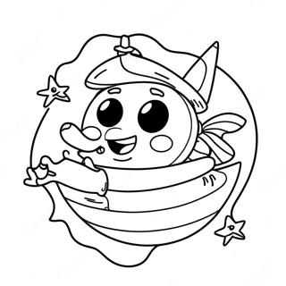 Colorful Neptune with Stars Coloring Page | Neptune 塗色頁