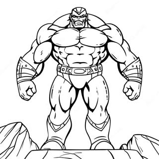 Red Titan in Action Coloring Page | Red Titan 塗色頁