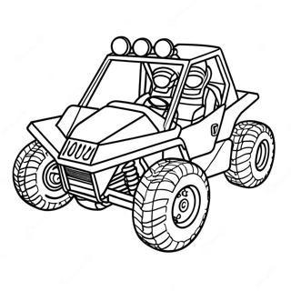 Fast Four Wheeler Racing Coloring Page