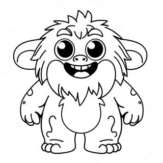 Cute Abominable Monster Coloring Page | Abominable 塗色頁