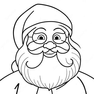 Funny Christmas Santa Claus Coloring Page