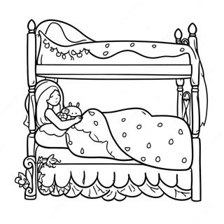 Princess and the Pea Coloring Page | Princess and the Pea 塗色頁