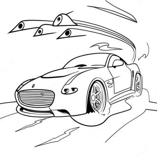 Lightning Fast Sports Car Coloring Page | Fast and Furious Car 塗色頁