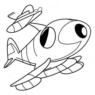 Jay Jay the Jet Plane Flying High Coloring Page | Jay Jay the Jet Plane 塗色頁