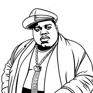 Biggie Smalls Coloring Page | Biggie Smalls 塗色頁