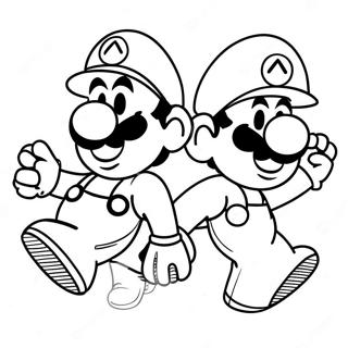 Luigi and Mario Adventure Coloring Page | Super Mario Bros Movie 塗色頁