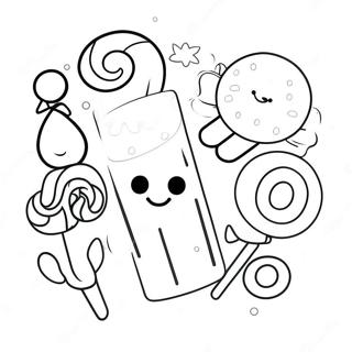 Kawaii Cute Candy Coloring Page | Kawaii Cute Candy 塗色頁