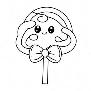 Adorable Kawaii Lollipop Coloring Page | Kawaii Cute Candy 塗色頁
