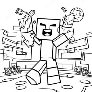 Minecraft Math WorkPages Coloring Page | Minecraft Math WorkPages 塗色頁