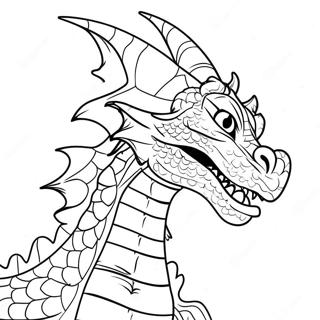 Scary Realistic Dragon Coloring Page