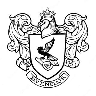 Ravenclaw Crest Coloring Page | Harry Potter Ravenclaw 塗色頁