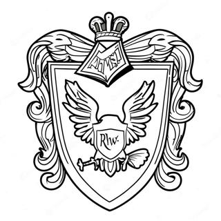 Ravenclaw House Logo Coloring Page | Harry Potter Ravenclaw 塗色頁