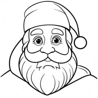 Santa Face Coloring Page | Santa Face 塗色頁