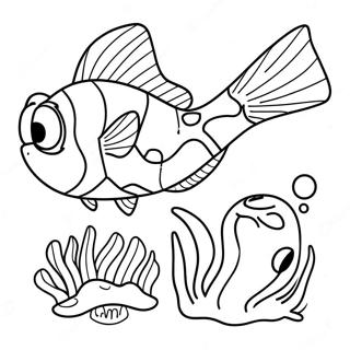 Finding Dory Coloring Page | Finding Dory 塗色頁