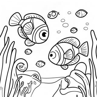 Nemo and Dory Underwater Adventure Coloring Page | Finding Dory 塗色頁