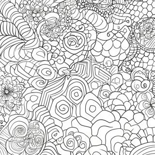 Colorful Hexagon Designs Coloring Page | Hexagon 塗色頁
