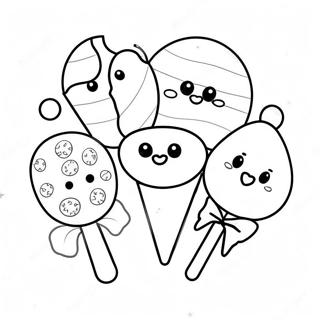 Cute Candy Food Coloring Page | Candy Cute Food 塗色頁