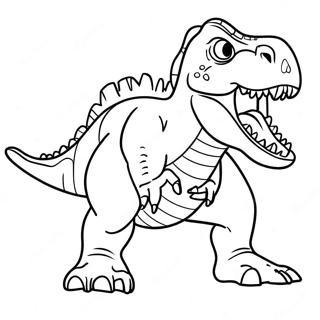 Giganotosaurus Roaring Coloring Page | Giganotosaurus vs T Rex 塗色頁