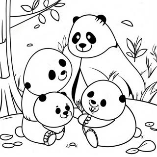 Panda Family Coloring Page | Panda for Adults 塗色頁