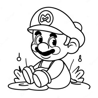 Baby Mario Coloring Page | Baby Mario 塗色頁