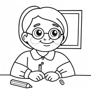 Best Teacher Coloring Page | Best Teacher 塗色頁