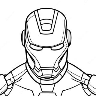 Iron Man Mask Coloring Page | Iron Man Mask 塗色頁